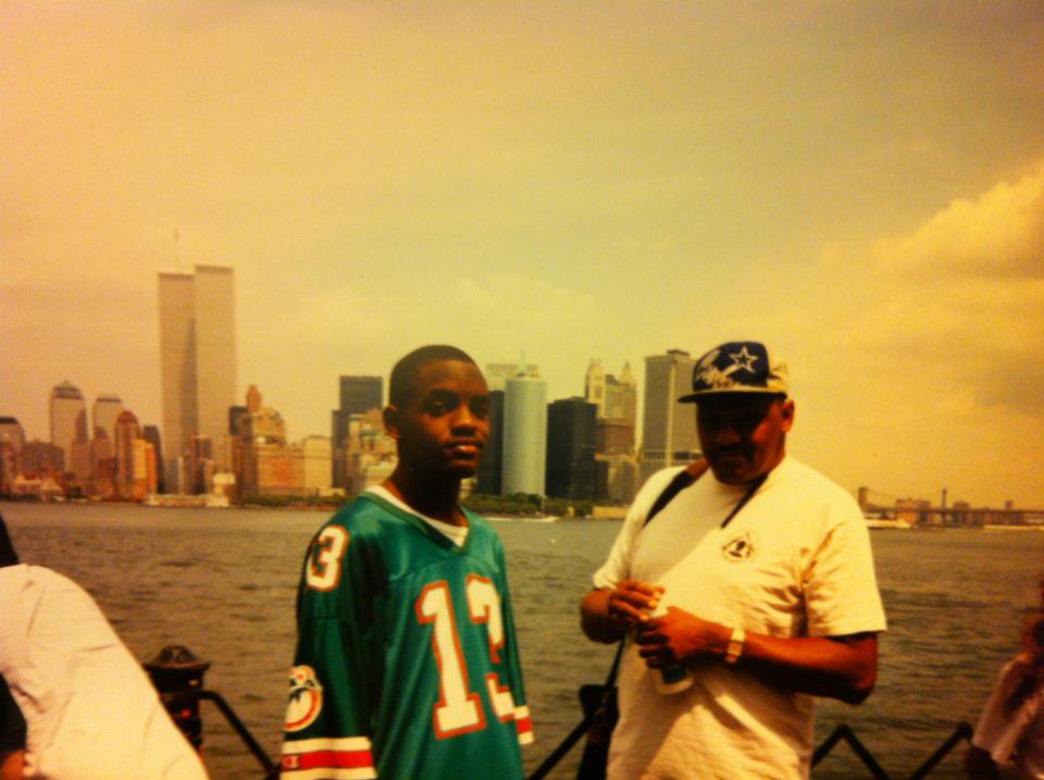 My father and I on a visit to NYC, circa 1994.